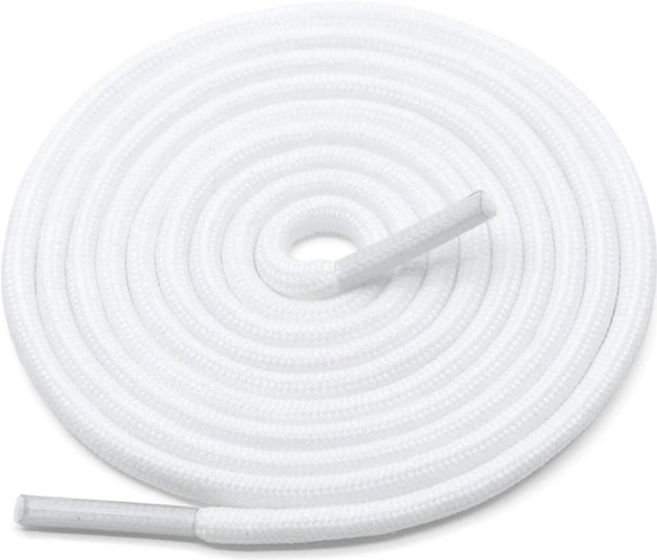 GRAH SANGRAH® (2 Pair) Shoelaces for Thick Round Climbing, Hiking, Boot, Running , Sport Shoes Laces  - 120 cm, White